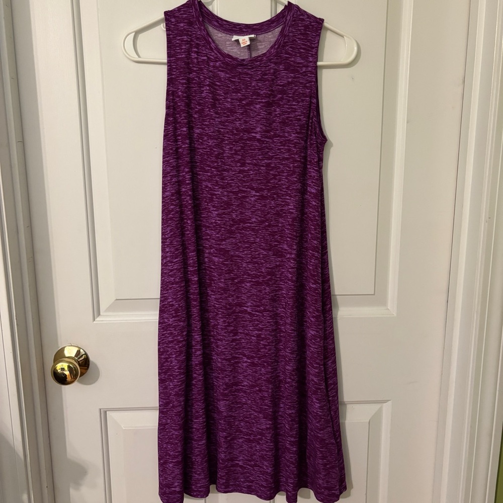 LuLaRoe Purple Sleeveless A-Line Dress